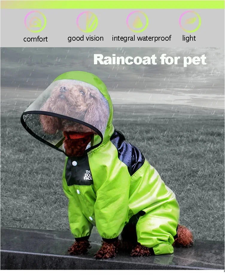 Cute Rain Protection - Dog Raincoat With Legs