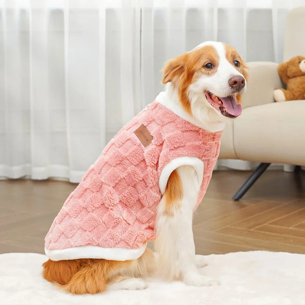 Winter Warm Dog Sweater for Large Dogs – Cozy Pet Pullover Coat (S–6XL) Pink / 4XL